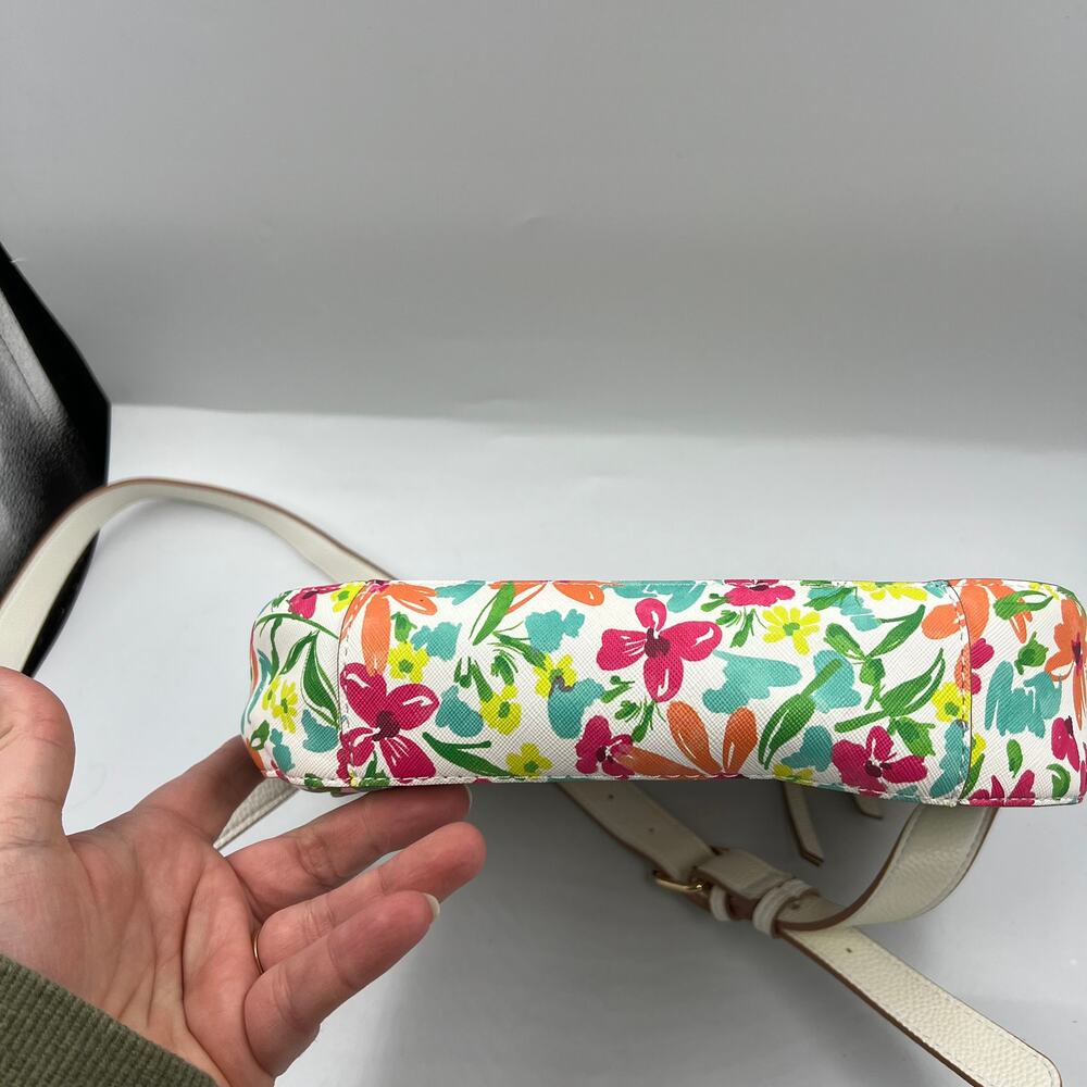 Nanette Lepore Floral Sunflower Crossbody Shoulder Purse Spring Zippered Handbag - Picture 6 of 11